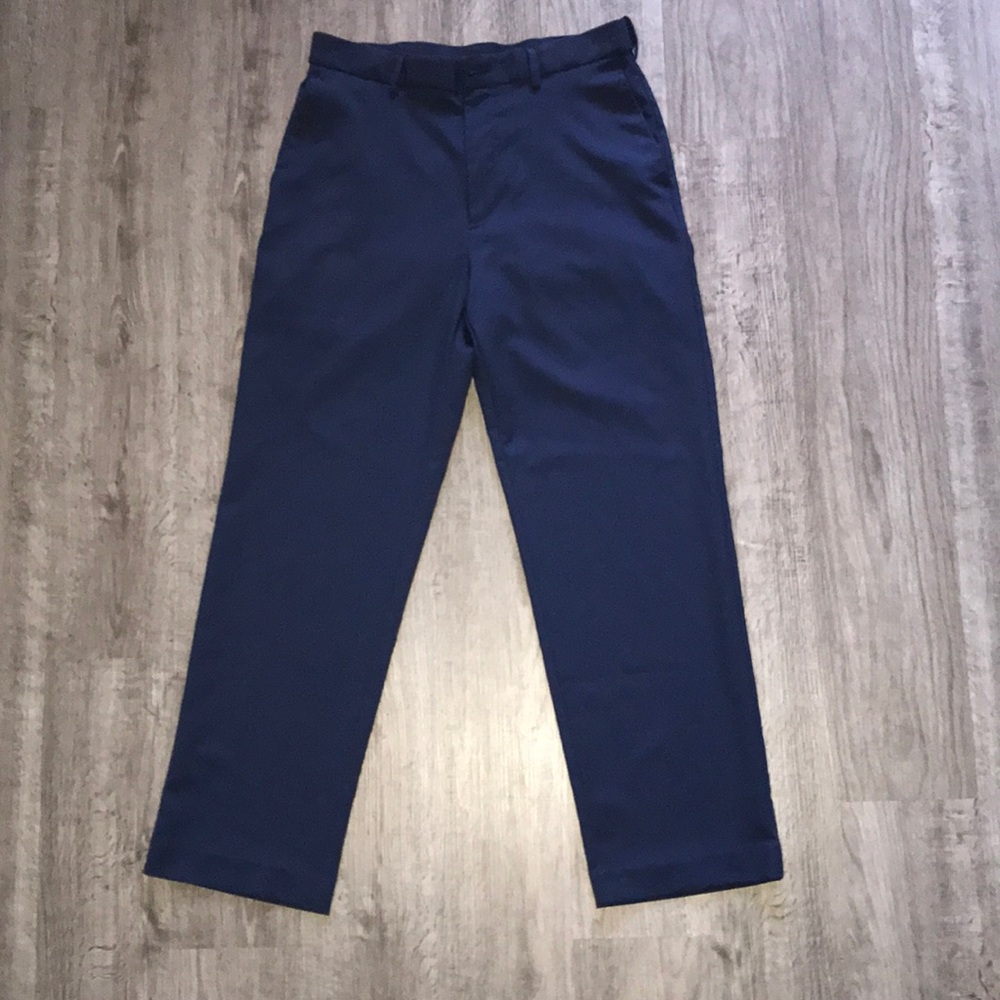 Dark blue polyester golf pants